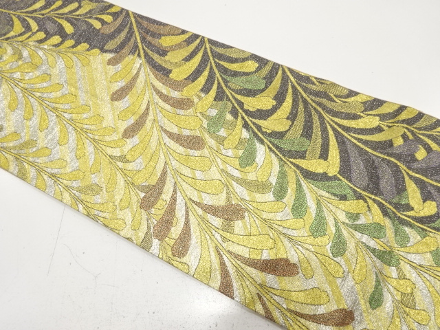 枝垂れ柳模様織り出し　振袖用袋帯